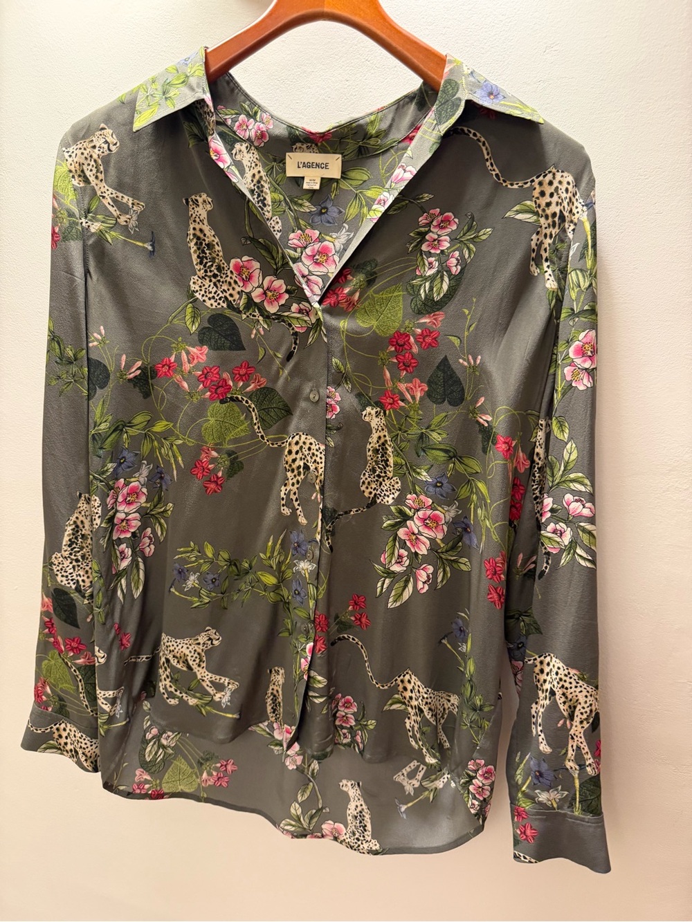 L'Agence Silk Floral Print Blouse - Picture 2 of 5